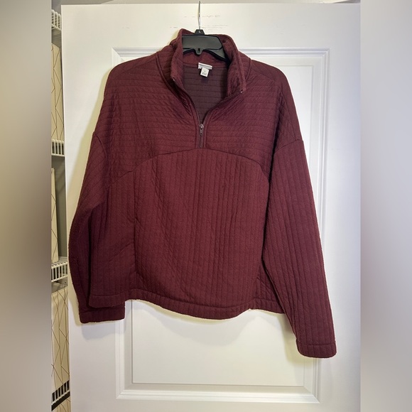 A New Day Maroon Ribbed Pullover - Picture 1 of 3